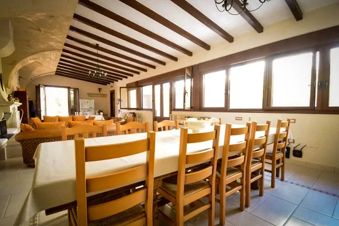 Shared common area for gathering at countryside villa in Puglia